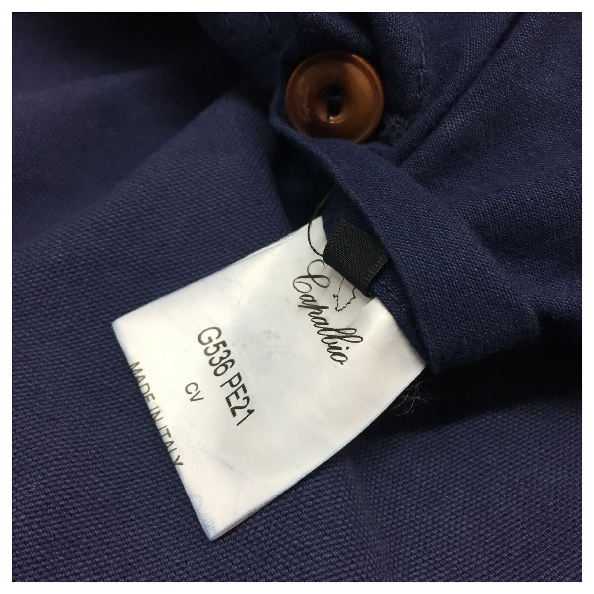 Capalbio Men's Unlined Blue Jacket Art 536 T35 100% Cotton Capalbio Men's Unlined Blue Jacket Art 536 T35 100% Cotton