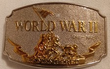 BUCKLE, Belt/ GOLD/ NEW/ WORLD WAR II / 13785 / D.I.I.1992 / Made in China/ OOP