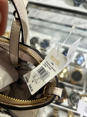 Michael Kors Avril XS Cheetah Print Leather Satchel