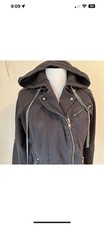 Vintage Lip Service Jacket Size M Studded Zipper 90s Y2K Black Womens Hoodie USA