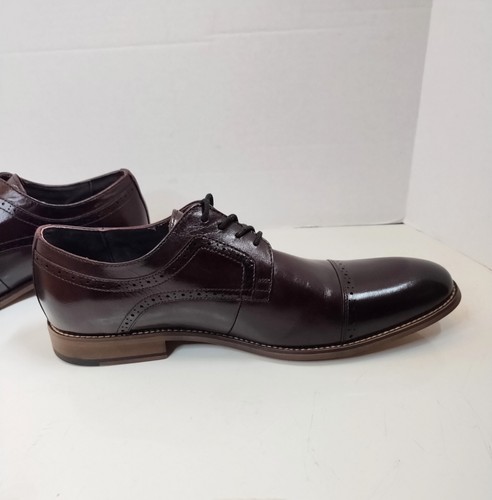 Stacy Adams Dickinson Cap Toe Oxford in Burgundy 25066-601  SIZE 11W Dress Shoe - Picture 5 of 13