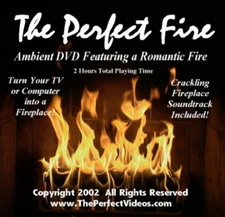 Real Crackling FIREPLACE DVD Video Warm Cozy Romantic Single Holiday Yule Log F1