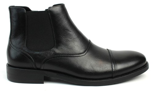 Botas negras para hombre exclusivas de cuero genuino puntera con cremallera Chukka Henry AZARMAN - Imagen 4 de 9