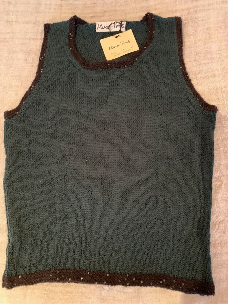 Marion Foale sleeveless hand knitted top UK - Main Image