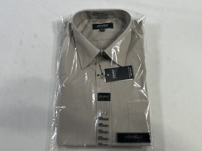 Mens Angelo Rossi Green Dress Shirt 15.5 32/33 NEW