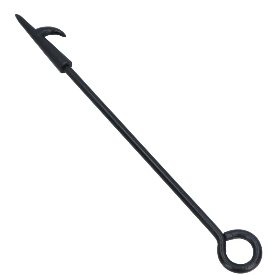 Fireplace Poker Fire Poker for Coal Wood Fires with Log Turning Hook Loop Handle - Image 4 of 4