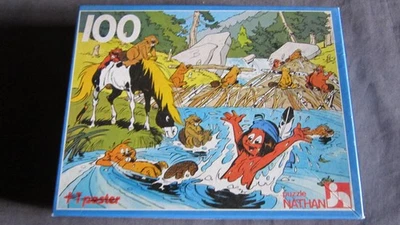 Ancien Puzzle Yakari et les castors 100 Pièces Complet manque le Poster 1984 - Photo 1/4