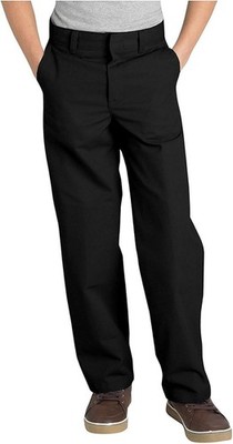 Dickies Boy's Flexwaist Flat Front Straight Leg, Adjustable School Pant