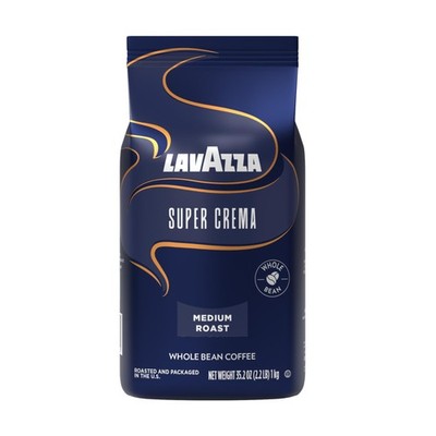 Lavazza Super Crema Whole Bean Coffee, Medium 35.2 Ounce (Pack of 1), Multi