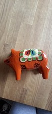 Schwedisches Dala Schwein Dalagris Holz Sparschwein | Handbemalt | Folk Art |...