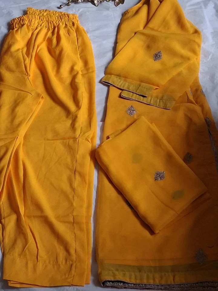 Conjunto Sharara indio de 3 piezas para mujer. multicolor!Con tela extra lote de 6 Foto 4 de 4