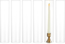 Hurricane Glass Candle Holder: 2.5 X 12 Inches Open Ended Cylinder Chimney Repla