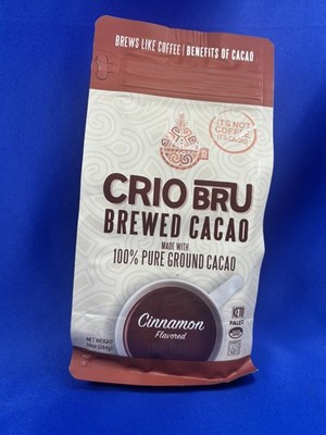 Crio Bru Brewed Cacao   Cinnamon   flavored 10oz ~ Coffee Alternative ~ 23 SPC