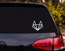Geometric Fox Head Logo Die Cut Vinyl Decal Car Laptop  Fox Lover Gift
