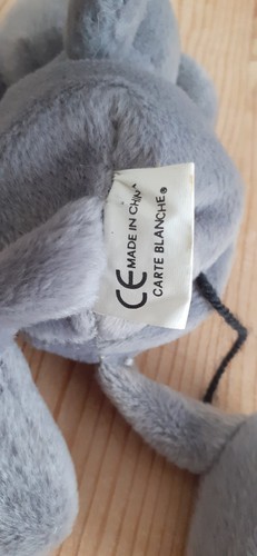 Carte Blanche Miranda Mouse Full Of Beans 1996 Soft Toy Plush Grey Vintage 8” - Picture 4 of 5