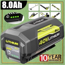 40V 8.0Ah Battery for Ryobi 40 Volt Lithium OP4050 OP40602 OP40261 OP4060 OP4030