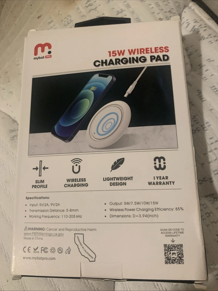 Almohadilla de carga inalámbrica Mybat Pro 15W Foto 2 de 2