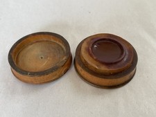 Antique English Horologists / Watchmakers Wooden Oil Pot Box.