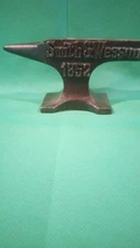 4 5/8" Cast Iron Anvil, "Smith & Wesson 1852", Decor, Paper weight, Collectable