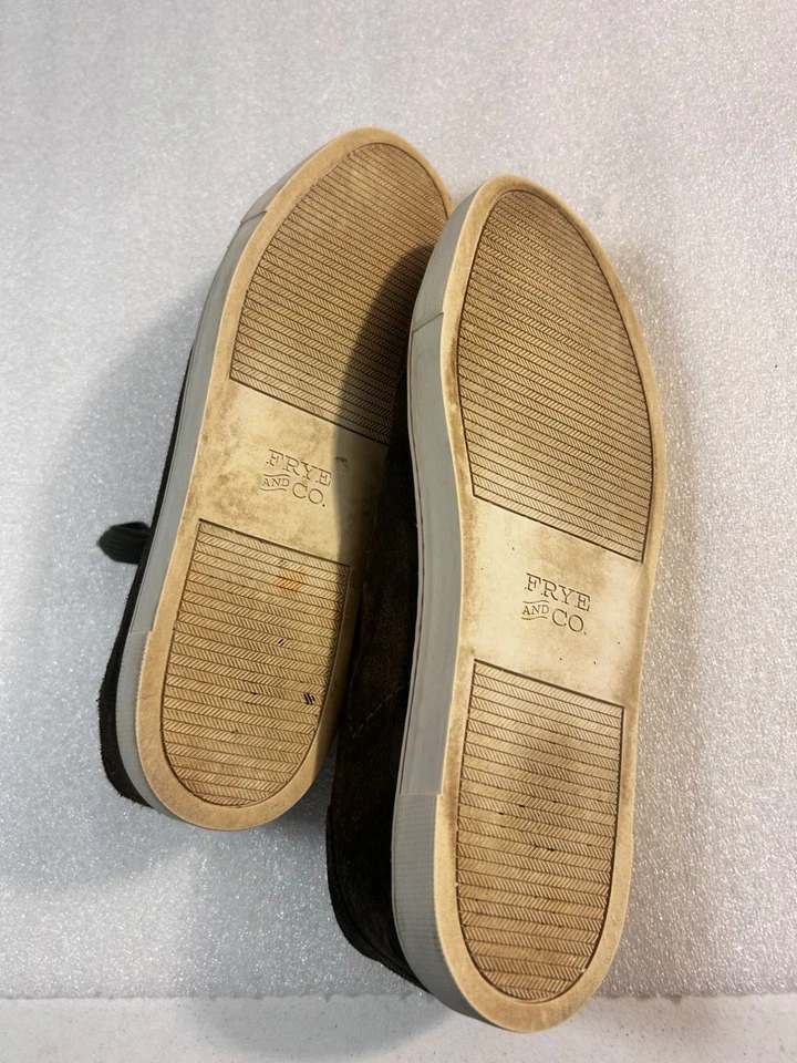 Frye and Co 运动鞋 Sindy Moto 低帮绿色麂皮绒拉链细节 8.5 M — 第 4/4 张图片