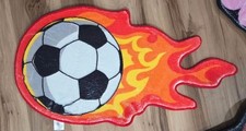 Soccer accent rug
