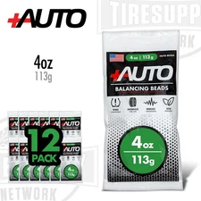 +AUTO 4oz Tire Balancing Beads, Drop-In Bag w/ Valve Cap & Valve Core, 12 PACK