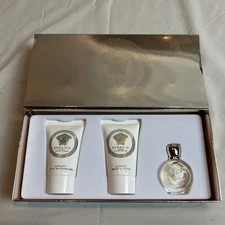 Versace Eros Pour Femme, 3 Piece Gift Set for Women Bath Gel, Body Lotion & EDT