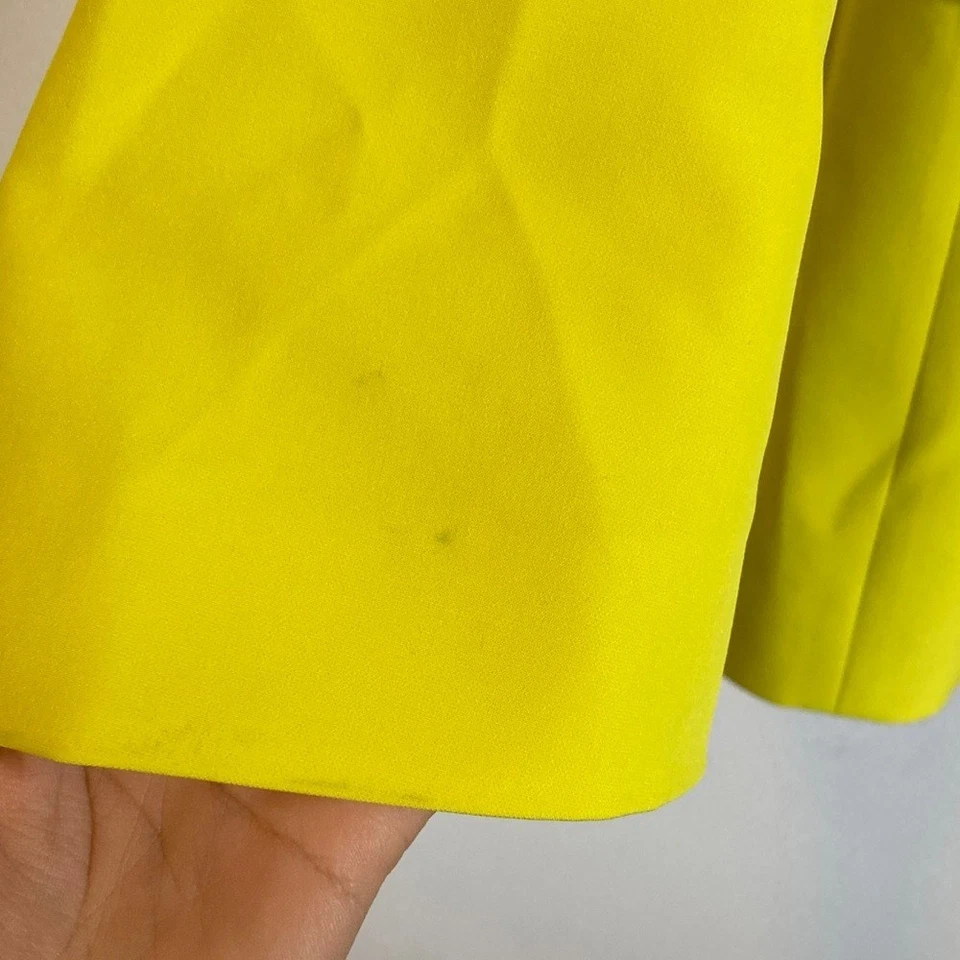 Chaqueta Blazer DKNY Amarillo Neón Verde Doble Pecho Talla 18 W Foto 4 de 4