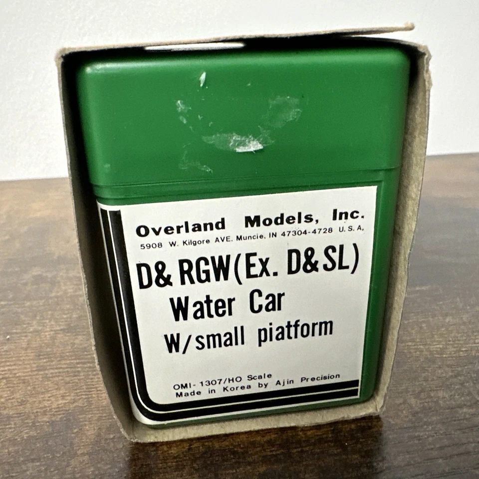Overland Models HO Brass #1307 D&RGW (Ex D&SL) Water Car w/Small Platform Unptd - Image 2 of 4