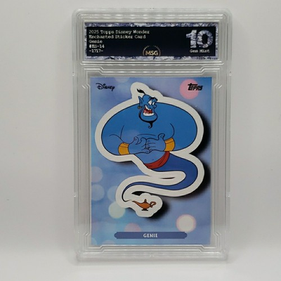 #ad #ad 2025 Topps Disney Wonder Genie Enchanted Sticker Graded 10 Gem Ming From Aladdin $24.95