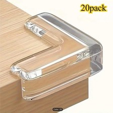 Clear L Type Baby Safety Corner Cushions 20 Pack Transparent Edge Guards 4cm