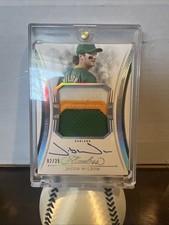 JACOB WILSON 2025 FLAWLESS PATCH AUTOGRAPH SILVER ATHLETICS AUTO 02/25 