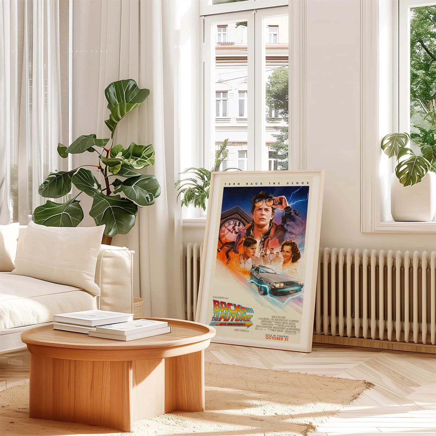 Back to the Future 40th Anniversary Movie Poster Framed Wall Art Print Decor