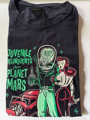 Vintage King Kerosin T-Shirt Lucky Monster Planet Mars mit Lady  Gr. XL RAR