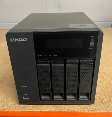 TS-419P II QNAP 4 Bay NAS Fully Tested With PSU Cable - Dent to corner of casing