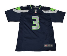 Nike Russell Wilson Seahawks Jersey 3 Youth L 14/16 Blue Green NFL Players