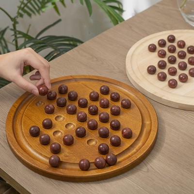 Deluxe Holz Solitär Strategiespiel Set