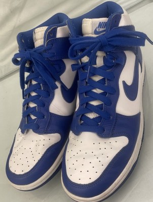 Nike Dunk High Blue White Leather High Top Sneaker Athletic Basketball Sz 7.5