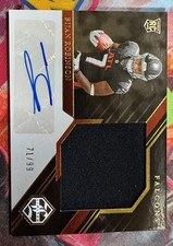 2023 Panini Limited - Rookie Patch Autographs Jumbo Bijan Robinson #145 /99 RC