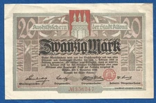 11 140 Notgeld Stadt Altona 20 Mark, 2.11.1918-1.2.1919, KN rot 6-stellig
