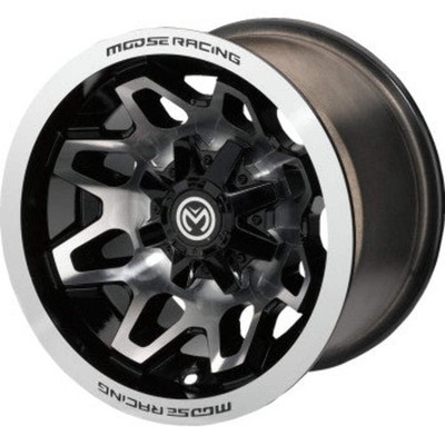 Moose Offroad 416X Wheel Front - Machined Black - 12x7 - 4/136 - 4+3
