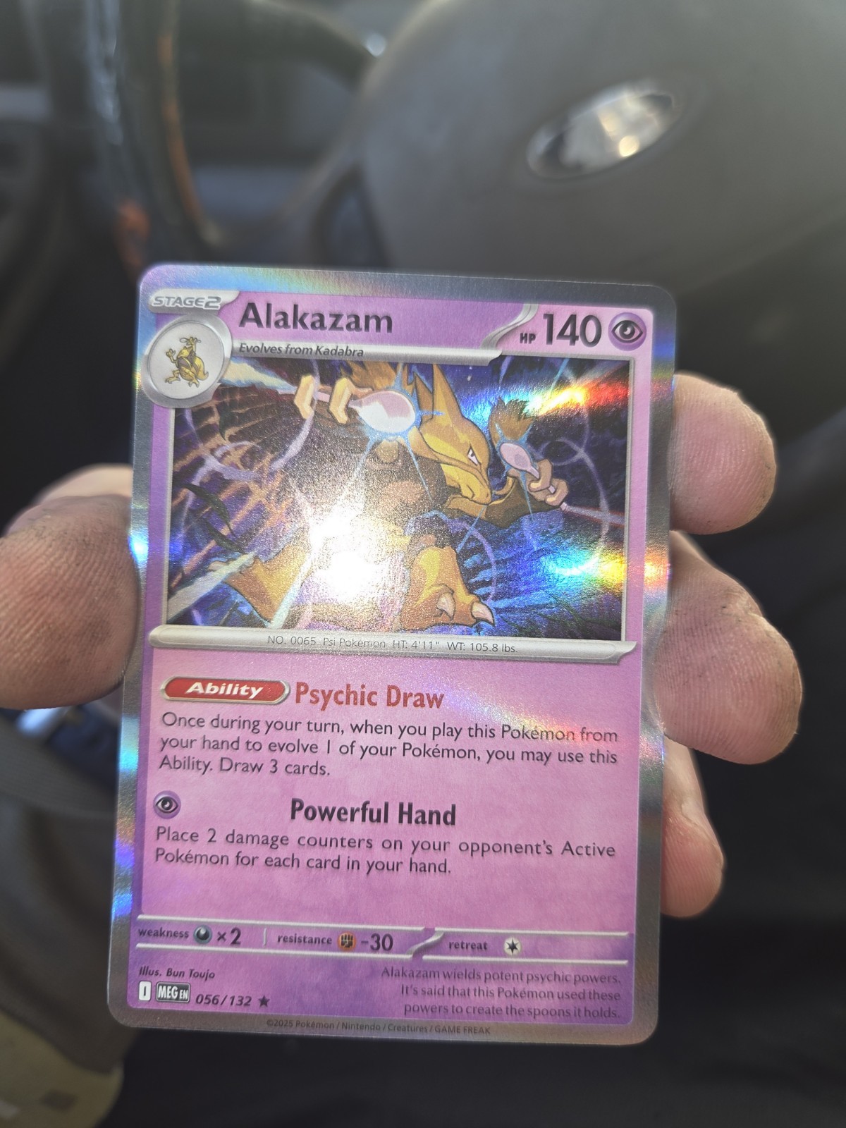 Alakazam (Holo) 056/132 - Mega Evolution - Pokemon - NM/M English
