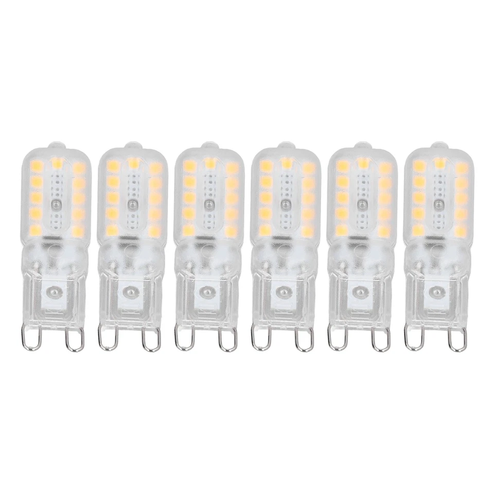 Warm White 110-140V 6pcs G9 LED Bulb 5W Transparent Cover 22LED Dimmable G9 - Image 3 of 4