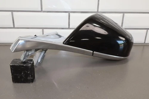 2012-2015 Tesla Model S Left LH Power Door Mirror (Black & Chrome) Tested