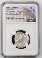 Greece Athens 440-404 BC AR Tetradrachm NGC MS