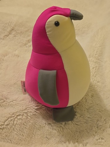 Akaru Penquin Pillow Pink Gray White Microbead Plush Toy Dubai Duty Free *read - Picture 12 of 12
