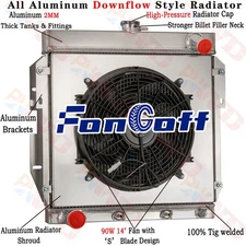 3 Row Radiator Shroud Fan For 1955-1957 Ford Thunderbird T-Bird T Bird 4.8L 5.1L