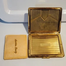 American Beauty By Elgin Vintage Compact Gold Toned Made In USA Collectible 