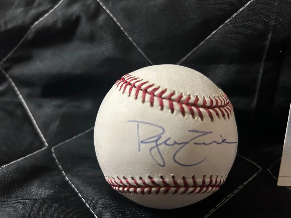 Cartão nacional de beisebol e beisebol autografado por Ryan Zimmerman MLB Rawlings - Imagem 3 de 3