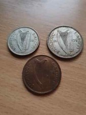 1928 Silver Half Crown Florins Penny IRELAND IRISH Coins  .... HIGH GRADE ....